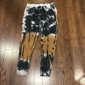 Vintage Havana Men's Tie-Dye Joggers - Black and Brown